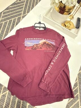 abercrombie kids Burgundy Long-Sleeve Graphic Tee